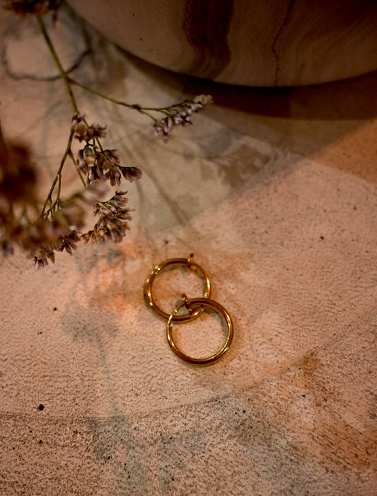 Mini créoles à clip - 15mm