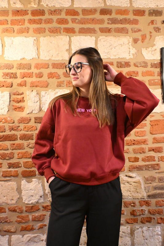 Sweat NEW YORK BORDEAUX
